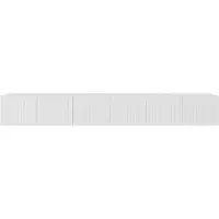 MargaretHadas24 Margaret Hadas24 Meuble TV Noe Meuble TV bas 300 cm À suspendre Design moderne Salon Montage mural, Meuble TV blanc, blanc