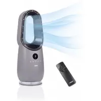 Princess Ventilateur colonne sans pales - 60 W – Ventilateur sans pales puissant et silencieux avec télécommande, minuterie et écran LED – Oscillation à 75° – 3 vitesses – 351582