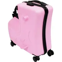 StarTech.com Valise à roulettes pour enfants - Valise enfant 51 cm - Bagage à main - Roulettes - Cadenas à combinaison - Sangle de sécurité - Rose