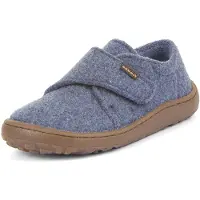 Froddo Chaussons d'intérieur Barefoot Wooly pour enfants, en laine, bleu (denim), G1700420-1 - Taille 29