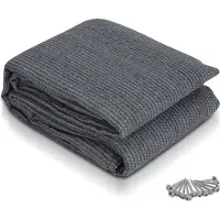 Peviasot Tapis de sol pour camping , tapis pour auvent en HDPE, 240 g/m², 250 x 600 cm, bleu-gris, 1 tapis avec 13 sardines, stabilisé aux UV et utilisable des deux côtés