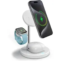 SBS Station de recharge Qi2 3‑en‑1 pour iPhone/Android/Watch