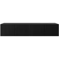 MargaretHadas24 Margaret Hadas24 Meuble TV Mio Meuble TV Meuble TV bas 200 cm Suspendu Design moderne Salon Montage mural, Meuble TV noir