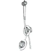 Osculati Douche avec bouton-pression Socle blanc 2,5 m Montage vertical, 1 pièce