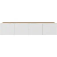 MargaretHadas24 Margaret Hadas24 Meuble TV Nicole Meuble TV Meuble TV bas 200 cm À suspendre Design moderne Salon Montage mural, Meuble TV artisanal, blanc