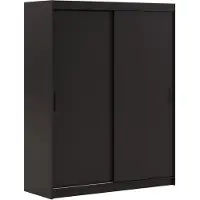 MargaretHadas24 Armoire Iga 100 cm avec 2 portes coulissantes Armoire à portes coulissantes (noir)