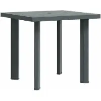 StarTech.com Table de jardin - Table de balcon en plastique - Rectangulaire, dimensions 80x75x72 cm - Résistante aux intempéries - Facile à nettoyer - Vert