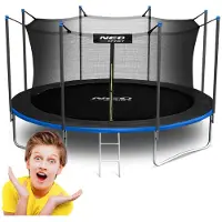 Neo-Sport Trampoline de jardin 15ft/465cm avec filet intérieur et échelle