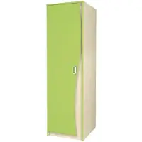 Feldmann-Wohnen Armoire combinée, modèle avec portes pivotantes, dimensions 54x62x183 cm, une porte, en bois de bouleau/vert citron