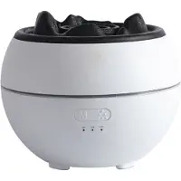 Melitt Humidificateur à Lumière LED en Forme de Volcan Simulé, Diffuseur D'Huiles Essentielles Silencieux, Veilleuse, D'Air, B