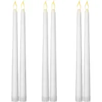 Typecat Bougie LED de Noël longue, sans flamme, à pointe lumineuse, alimentée par piles, Chur