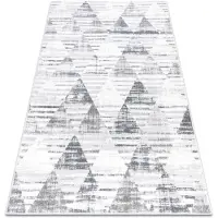 Rugsx Tapis POLI 9051A Géométrique, triangoli blanc / gris 120x170 cm