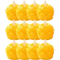 Torribaly Lampe de table bouddhiste sans flamme, 12 pièces, étanche, 100 heures