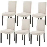 Helloshop26 Lot de 6 chaises de salle à manger beige 03_0009897