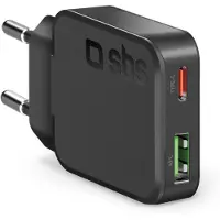 SBS Chargeur mural slim 30W USB-C Power Delivery et USB-A Fast Charge