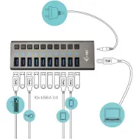 I-Tec USB 3.0 Charging Hub 10 Port + Power Adapter 48W