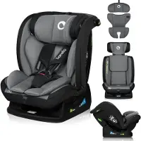 Lionelo Siège auto Izzy i-Size de 40 à 150 cm, 13 positions de réglage, RWF FWF, R129 i-Size STANDARD - Gris