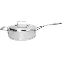 Demeyere Silver 7 Casserole basse 24cm avec couvercle à double paroi, Poêle + casserole, Argent