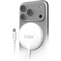 SBS Chargeur sans fil compatible Magsafe Qi2.2 25 W avec câble USB-C intégré