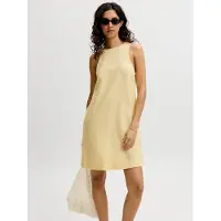 Jack & Jones Almira Linen Jjxx Sleeveless Short Dress Jaune M Femme
