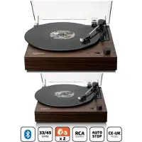 Lenco Platine vinyle Bois Vintage - Bluetooth 5.0 - 33-45 tours Platine disque