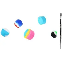 OEM Récipients en silicone, 5 ml, 1,8 cm x 3,2 cm, avec outil métallique, lot de 5
