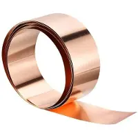 OEM Rouleau de tôle de cuivre - 1 mm x 50 mm x 1 m - Tôle métallique pour projets électriques - Bande de cuivre - Cuivre pur à 99,9 % - Applications polyvalentes