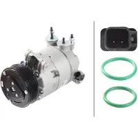 Hella Compresseur de climatisation 12 V, Ø 108 mm, , pour LAND ROVER RANGE ROVER EVOQUE, entre autres
