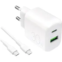 Puro Kit charge 30W USB‑A/USB‑C + câble USB‑C