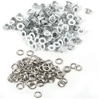 OEM 100 œillets métalliques ronds blancs de 4 mm pour le scrapbooking et la couture