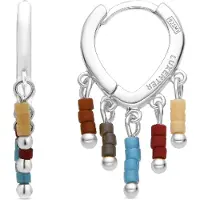 Luxenter Boucles d'oreilles 'Lelsi' mélange de couleurs / argent