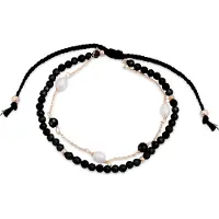Luxenter Bracelet en quartz hydrothermal Onix avec finition en or jaune 18 carats - Athat