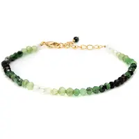 Luxenter Bracelet en cristal vert avec finition en or jaune 18 carats - Halok