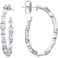 Luxenter Boucles d'oreilles 'Grimchi' argent / transparent