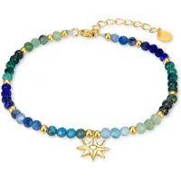 Luxenter Bracelet en argent sterling 925 avec cristal multicolore et finition en or jaune 18 carats - Neomu
