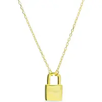 Luxenter Collier en argent sterling 925 avec finition en or jaune 18 carats - Imlor
