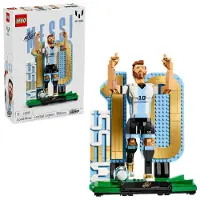 LEGO Editions 43015 Lionel Messi – Légende du Football, Figurine Jouet 3D à Exposer, Cadeau Pour Enfants Dès 12 Ans