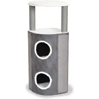 Laroy Duvo+ Tour à chat Bert gris/blanc, Taille : L