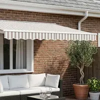 Prolenta Maison Exclusive - Remplacement de volant pour store, rayures gris clair et blanc, longueur 6 mètres