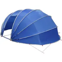 vidaXL Tente de piscine en forme de dôme 538 x 440 x 204 cm, bleu azur