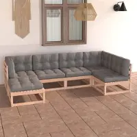 Prolenta Maison Exclusive - Salon de jardin 6 pièces avec coussins en pin massif