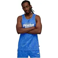 Puma Débardeur Hoopaverse Jersey "Mountain Blue" pour Homme