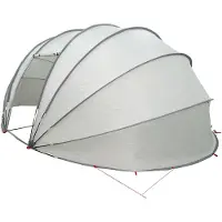 vidaXL Tente de piscine en forme de dôme, 538 x 440 x 204 cm, gris