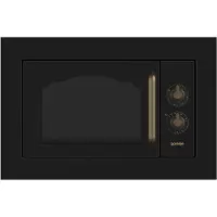 Gorenje BM235CLB, encastrable, four à micro-ondes combiné, 23 l, 800 W, bouton rotatif, noir