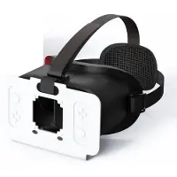 OEM Casque de réalité virtuelle ergonomique pour Nintendo Switch 2, lunettes 3D avec verres HD réglables et bandeau confortable, noir et blanc.