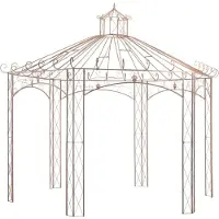 DKD Home Decor Pavillon de jardin Marron antique 4 m Fer