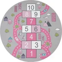 Tapis.fr Tapis pour enfants Bini rose 200 cm rond