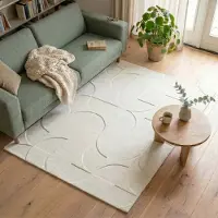 De Onlinewinkelier b.v. Volero - Tapis moderne intérieur et extérieur - Charm Circles Blanc - 140x200 cm