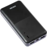 Grixx Batterie externe , 15000 mAh, avec technologie Power Delivery, connecteur Micro USB et USB-C, couleur noire