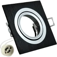 Goldlux Luminaire encastré carré OPAL alum 2in1 noir brossé SUD 302090 Polux